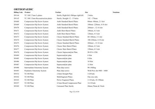 Schedule 5 - Appendix A - Surgically Implanted Prostheses