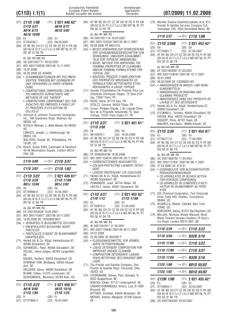 Bulletin 2009/07 - European Patent Office