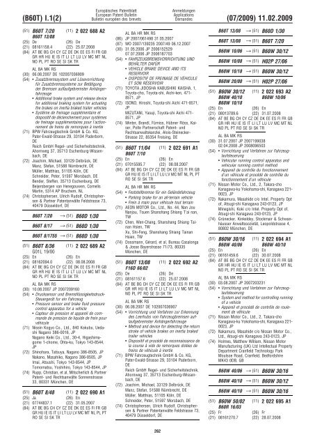 Bulletin 2009/07 - European Patent Office