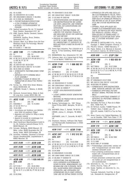 Bulletin 2009/07 - European Patent Office