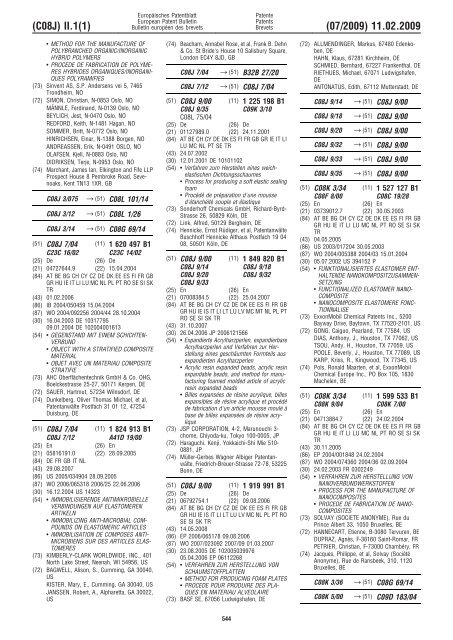 Bulletin 2009/07 - European Patent Office