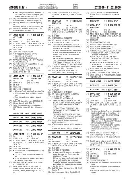 Bulletin 2009/07 - European Patent Office