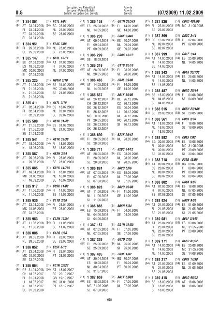 Bulletin 2009/07 - European Patent Office