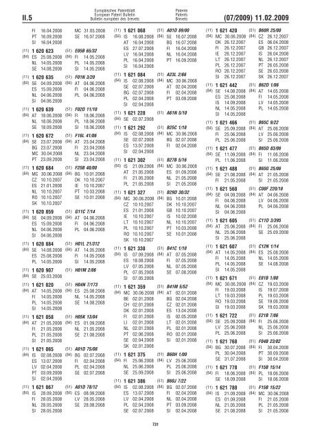 Bulletin 2009/07 - European Patent Office