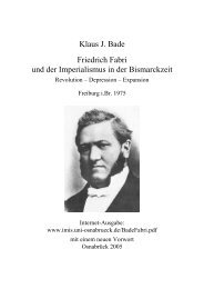 Friedrich Fabri und der Imperialismus in der Bismarckzeit - IMIS