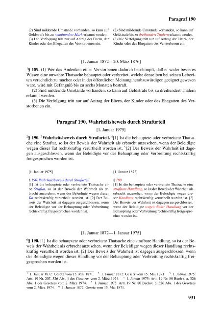 Strafgesetzbuch für das Deutsche Reich vom 15. Mai 1871 ...