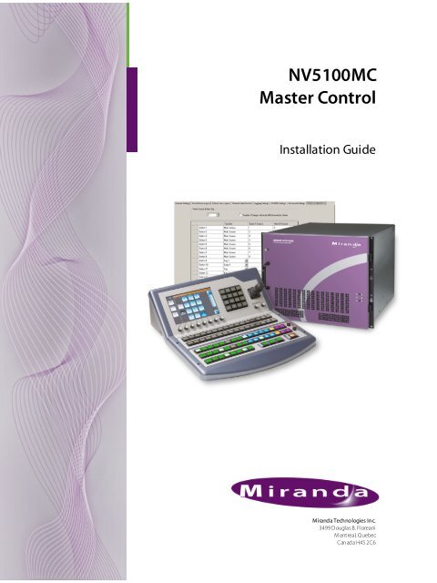 Xxdx 16yy Videos - UG0011-04 NV5100MC Installation Guide.pdf - Miranda Technologies