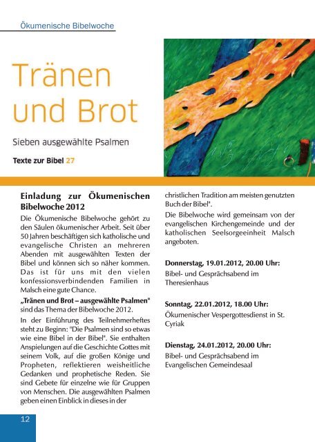 25. November 2011, 20.00 Uhr - Melanchthongemeinde Malsch