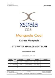 table of contents - Xstrata Coal Mangoola