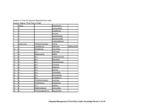 “Key Informant Survey” of Production, Value, Losses and ... - DfID