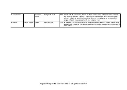 “Key Informant Survey” of Production, Value, Losses and ... - DfID