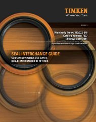 Timken Seal Interchange and Cross Reference Guide
