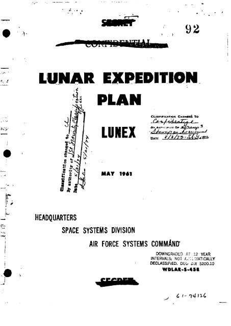 LUNAR EXPEDITION PLAN