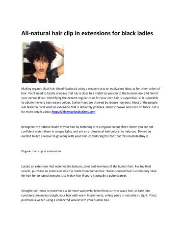 8 All-natural hair clip in extensions for black females