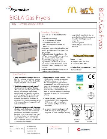 BIGLA Spec Sheet - McDonald's