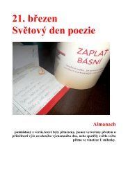 21. březen - Světový den poezie