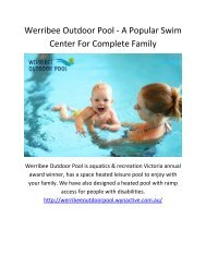 Werribee Outdoor Pool - A Popular Swim Center For Complete Family