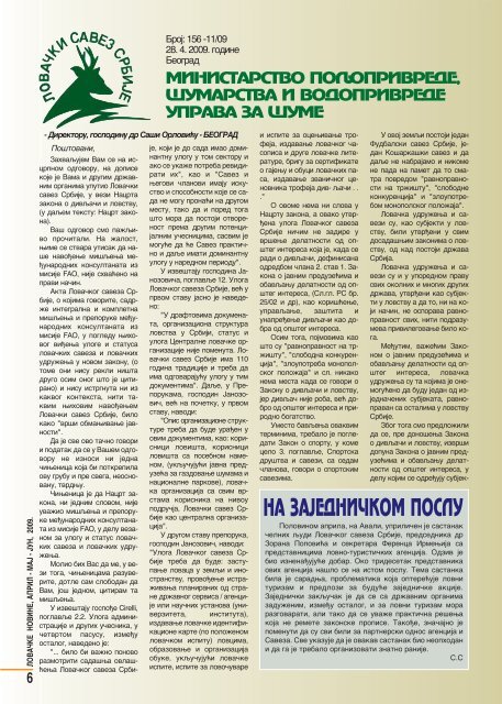 LovaÄke novine (april-maj-jun 2009) - Lovacki Savez Srbije