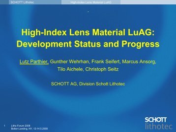 High-Index Lens Material LuAG - Sematech