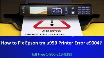 How to Fix Epson tm u950 Printer Error e9004