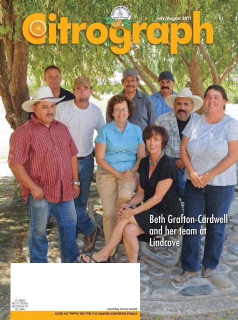 Beth Grafton-Cardwell and her team at Lindcove - Citrus Research ...