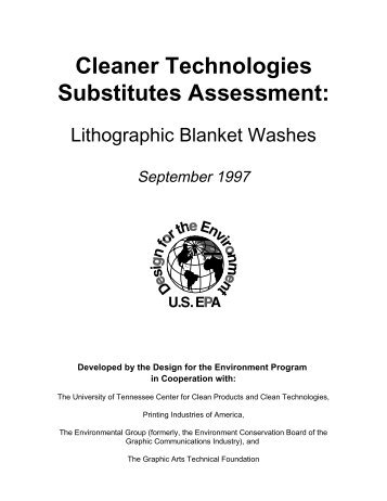 Lithographic Blanket Washes - Printers' National Environmental ...