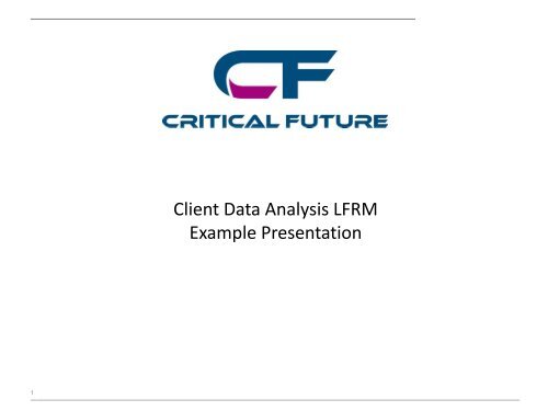 Client Data Analysis Example - LFRM