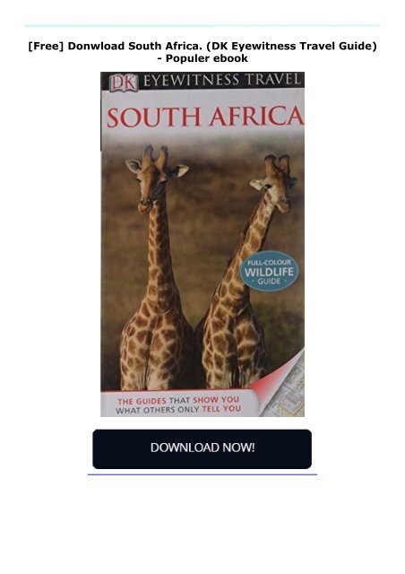  [Free] Donwload South Africa. (DK Eyewitness Travel Guide) -  Populer ebook