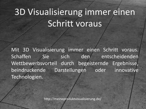 3D Visualisierung Immer Einen Schritt Voraus - Meine Produktvisualisierung