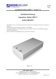 Gerätebeschreibung EMC V V1.2 - Rode Melder GmbH