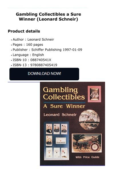 Gambling Collectibles a Sure Winner (Leonard Schneir)