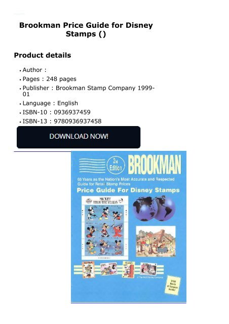 Brookman Price Guide for Disney Stamps ()