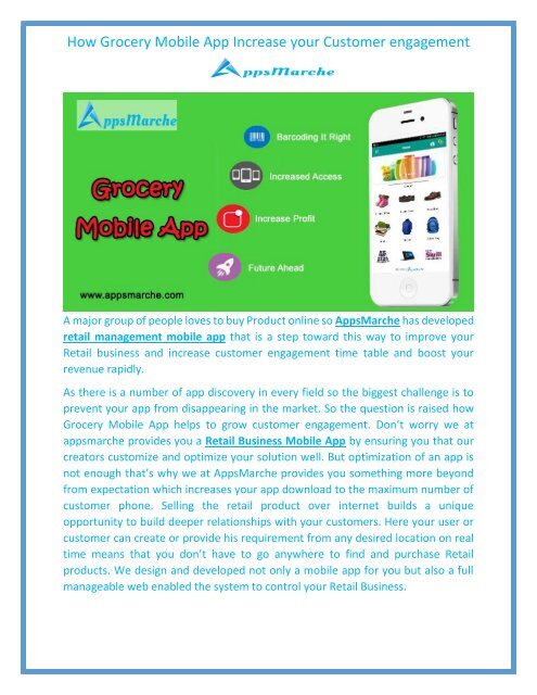 How Grocery Mobile App Increase your Customer engagement