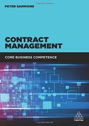 Contract Management: Core Business Competence (Peter Sammons)