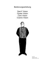 Bedienungsanleitung SamY Vision Oyster Vision Caro Vision ...