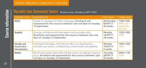 Adult Community Course Guide 2017-18