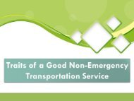 Traits of a Good Non-Emergency Transportation Service