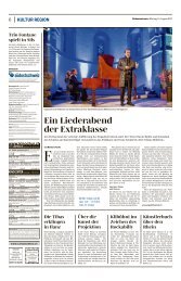 Ein Liederabend der Extraklasse