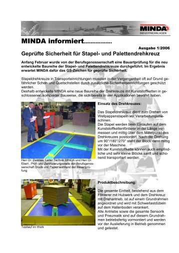 Download "MINDA informiert 01/2006" (PDF) - minda.de