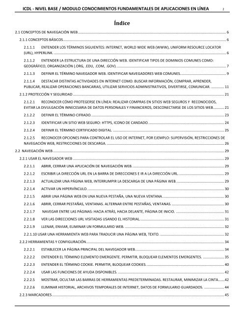 Conocimiento Fundamentales de Aplicaciones en Linea