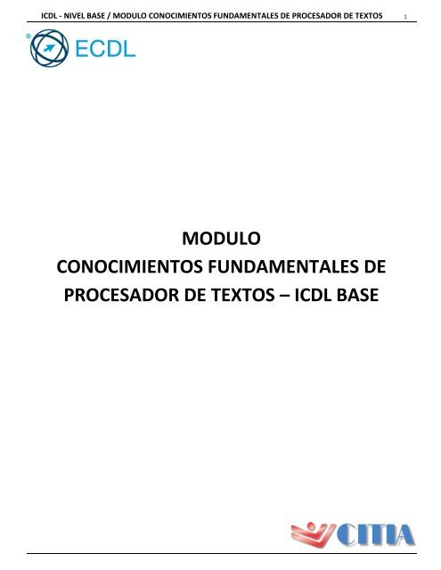 Conocimiento Fundamentales de Procesador de textos