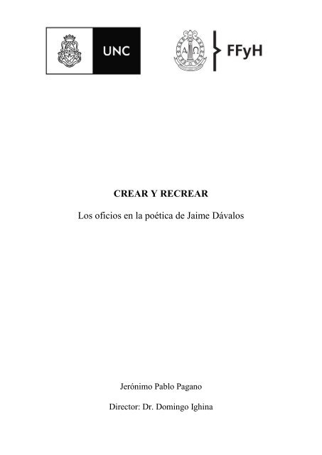 CREAR Y RECREAR 2- Jerónimo Pagano