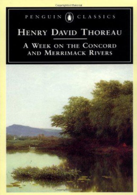 A Week on the Concord and Merrimack Rivers (Penguin Classics)