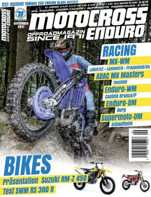 Enduro 09/2017 Motocross Ausgabe