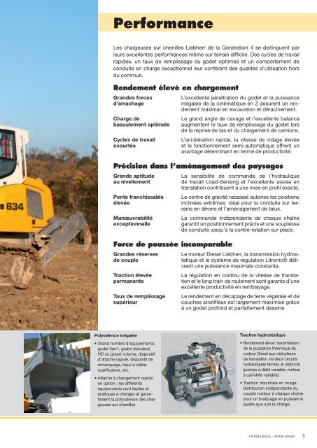 Chargeuses sur chenilles LR 634 LR 624 - Liebherr