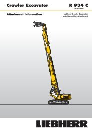 Crawler Excavator R 934 C Attachment Information