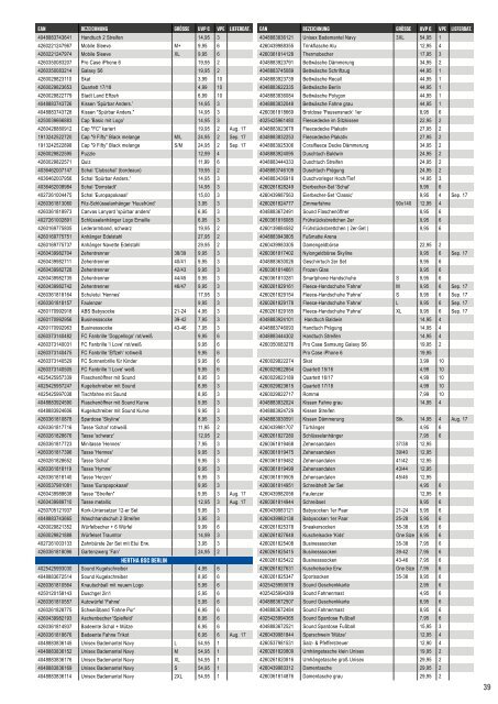 VertriebsArena Sportkatalog 17/18