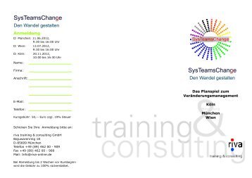 SysTeamsChange - riva training & consulting GmbH