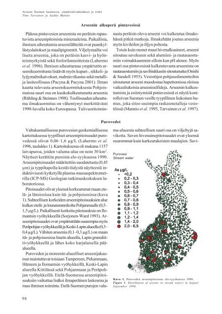 arseeni järvisedimenteissä - arkisto.gsf.fi - Geologian tutkimuskeskus