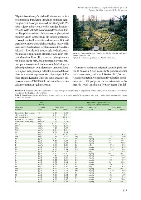 arseeni järvisedimenteissä - arkisto.gsf.fi - Geologian tutkimuskeskus